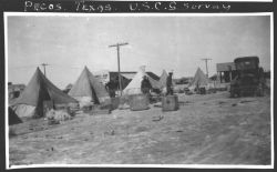 The camp at Pecos, Texas Image
