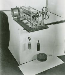 Haskell water level gauge showing workings. Image