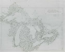Map showing Great Lakes Basin precipitation stations. Image