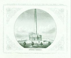 Engraving of George Washington's National Monument by Albert Boschke of the Coast Survey Image