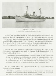 Picture of Coast and Geodetic Survey Ship SURVEYOR which had been equipped with Submarine Signal Company visual Fathometer Image