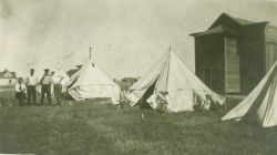 Home sweet tent for a geodetic survey crew somewhere in the western states. Image