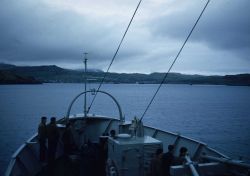 Approaching the Adak piers. Image