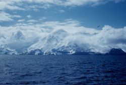 An iron-bound coast approaching Adak. Image