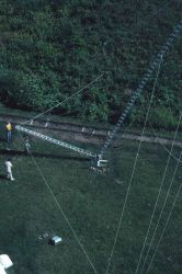 ARGO electronic navigation system transmitting antenna being erected Image