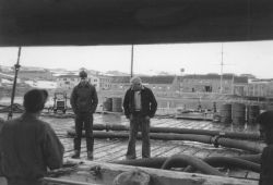 Engineer Casey Green monitoring fueling operations at Dutch Harbor Image