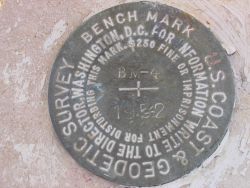 Elevation benchmark set in 1952. Image