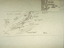 Artist's rendition of side scan sonar target based on diver's observations and measurements. Image