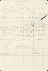 Hydrographic survey sheet showing location of grounding of QE2 in Martha's Vineyard with track of ship. Image