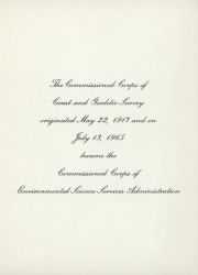 Explanatory page of invitation to 50th Anniversary of the Commissioned Corps of the Coast and Geodetic Survey. Image