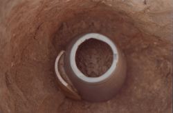 Earthenware crock buried and set as survey marker by Ferdinand Hassler at Station Willow Grove 1839 Image