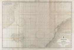 Early Loran chart of the Norwegian Sea between Iceland and Norway produced by the Hydrographic Department of the British Admiralty. Image