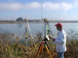 Geodesists continuously measure points on the Earth's surface to monitor various types of motion Image