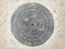 Meades Ranch 1891 bronze disk triangulation marker Image