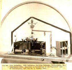 Tide indicator mechanism of the tide indicator at the Maritime Exchange at Philadelphia. Image