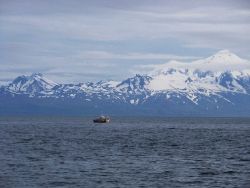 Launch work in Pavlof Islands off NOAA Ship RAINIER Image