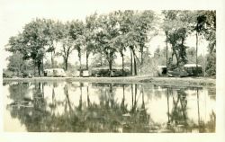 A shady camping area used by Carl Mast and his family as a temporary home during a stint in geodesy in the early 1940's Image