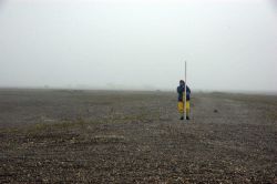 Leveling tide staff. Image