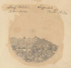 Loaf Hill signal as seen from Bald Hill. Image