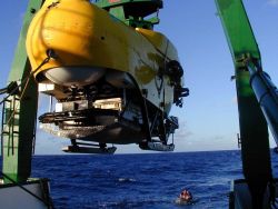 Launching Pisces V submersible Image