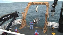 Launching Seirios from the stern of the OKEANOS EXPLORER Image