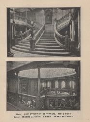 Above: Main stairway on the TITANIC Image