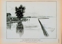 Pond fishery, Detroit River; inclosure for keeping fish alive Photograph by U Image