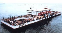 Anglers fishing from the fishing barge ANNE B Image