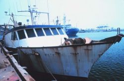 A muti-purpose fishing vessel at Terminal Island next to the Heinz Plant Image