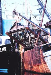 Clam boat dredging gear seen on the Woodcliff Canal Image