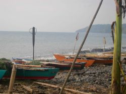 Sao Tomean artisanal fishing boats Image