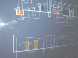 Epcot Living Seas systems blueprint illustrating volume of water chilled and moved. Image
