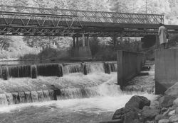 Looking upstream at the Little White Salmon Hatchery fish ladder Image