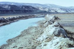 Dredged material left on banks of Touchet River. Image