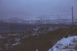 A view of Chief Joseph Dam on a miserable day. Image