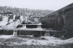 Looking up mainstream of fish ladder at Willamette Falls Image