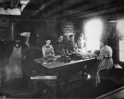 Women canning. Image