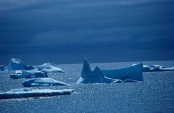 Small grounded icebergs, or 