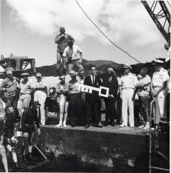 Ceremony marking beginning of Tektite I experiment Image