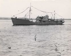 FWS ship ALBATROSS III leaves dock after commissioning ceremony Image