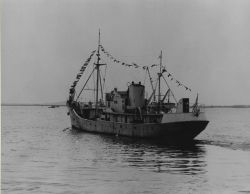 FWS ship ALBATROSS III leaves dock after commissioning ceremony Image