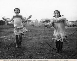 Eskimo girls jumping rope Image