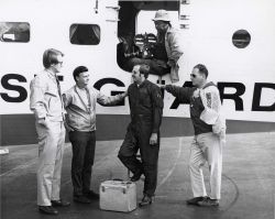 CBS News crew at open house of ALBATROSS IV Image