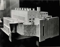 Model of portion of Bonneville Dam. Image