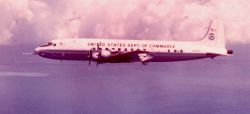 NOAA DC-6 N6539C in flight. Image