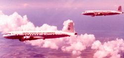 NOAA DC-6 N6540C in flight. Image