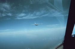 NOAA C-130 N6541C in flight. Image