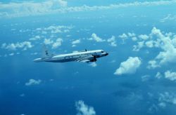 NOAA P-3 N42RF in flight Image