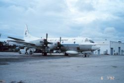 NOAA Lockheed WP-3D Orion turboprop aircraft, a P-3 variant. Image