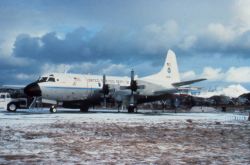 NOAA Lockheed WP-3D Orion turboprop aircraft, a P-3 variant. Image